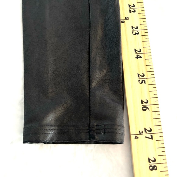 NWOT SPANX Vegan Leather LEGGINGS Black SZ S /P. - Picture 6 of 8